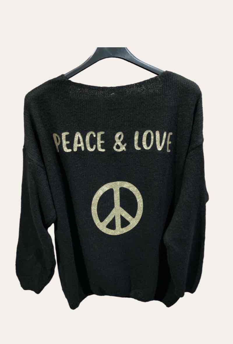 ANIE, pull logo et inscription PEACE & LOVE
